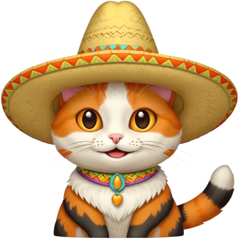mexican hat cat emoji