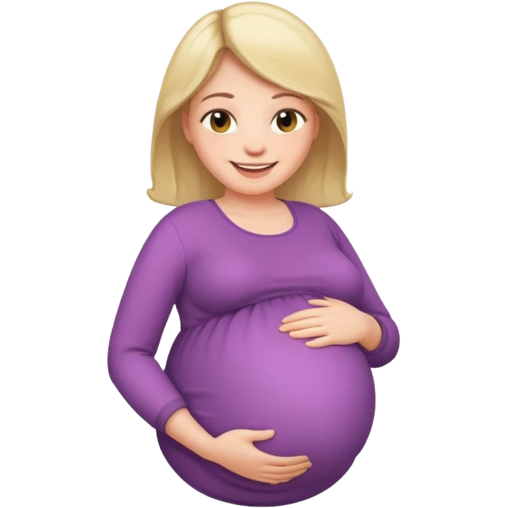 heavily pregnant woman with very very large belly emoji