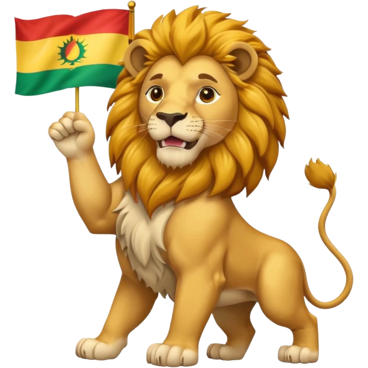 lion waving the Kurdistan flag emoji