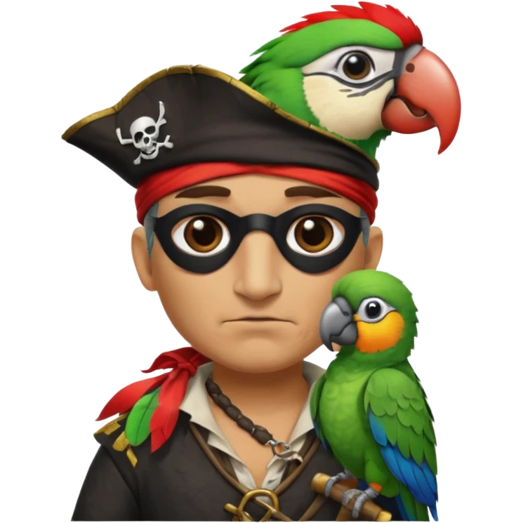 pirate and parrot emoji