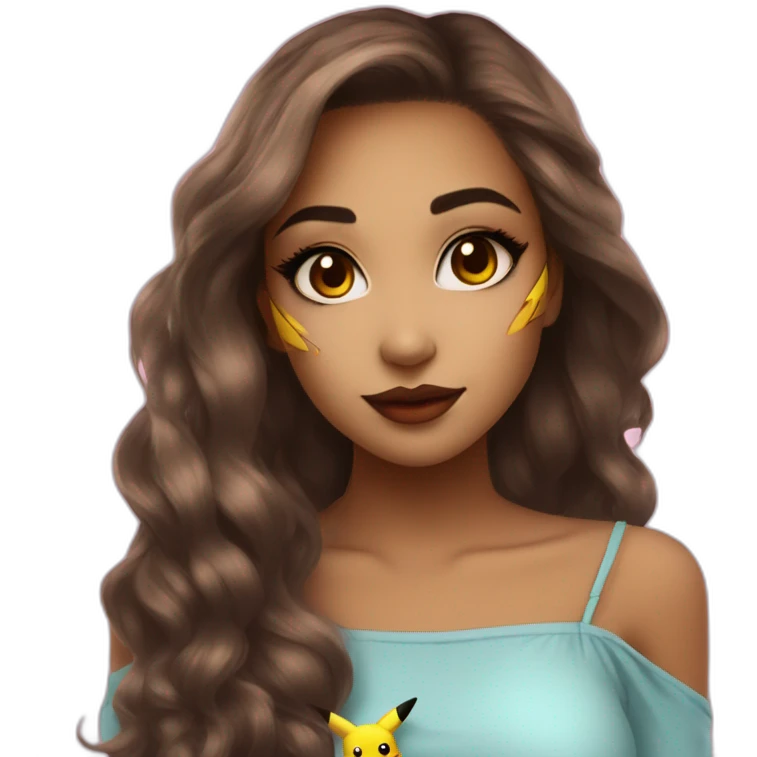 Morgane makeup avec le maquillage pikachu emoji