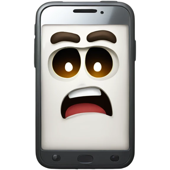 Angry to answer mobile phone emoji