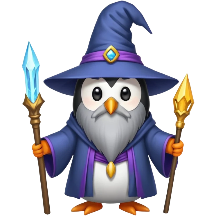 Penguin Wizard emoji