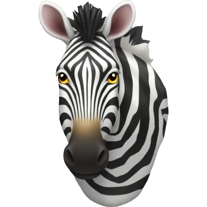 un zebre rigolot emoji