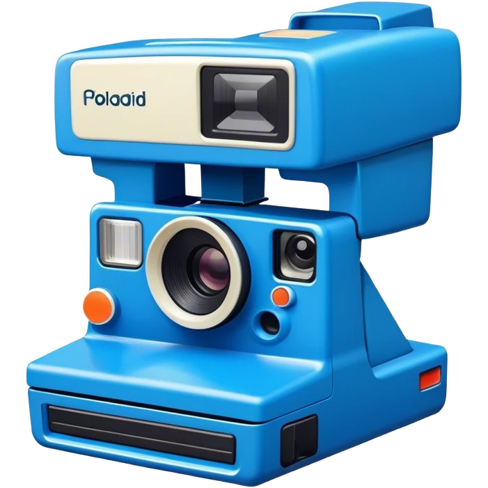 blue polaroid camera emoji