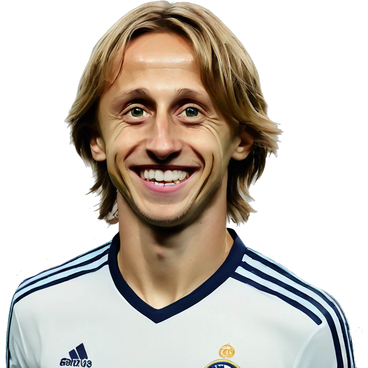Luka Modric being happy emoji