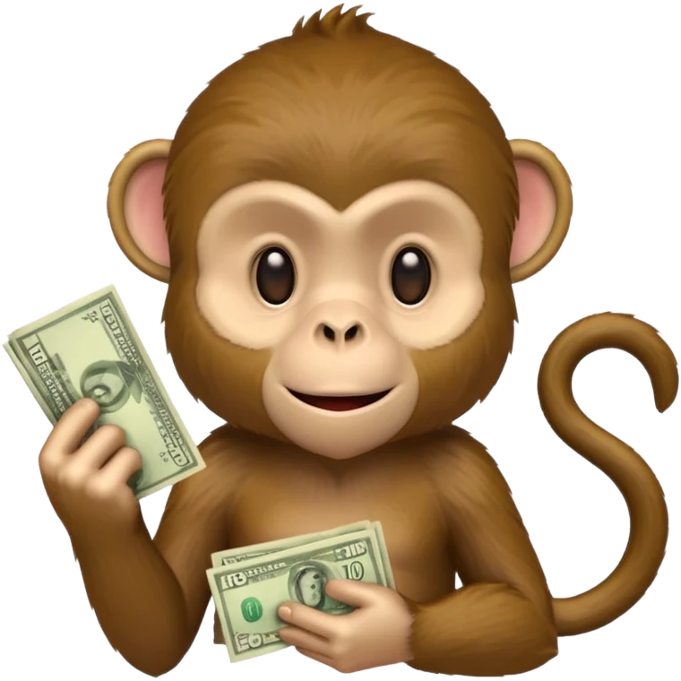 monkey holding money emoji