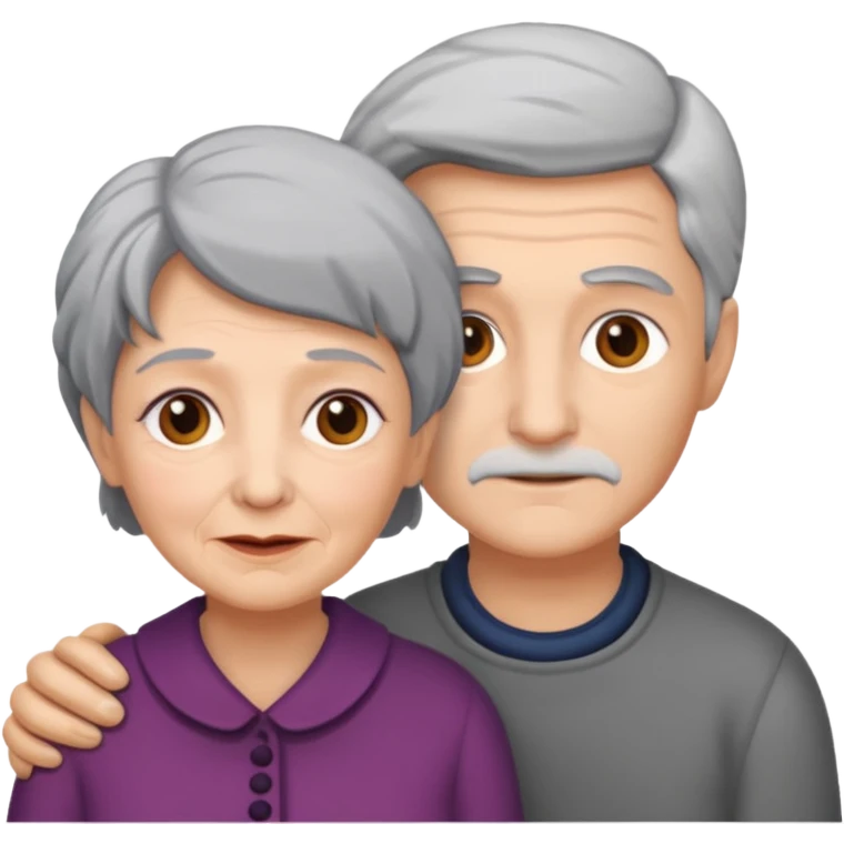 lo mismo que estas haciendo solo coloca alado de la abuela un hombre joven  emoji