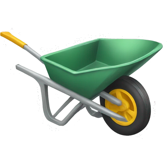 wheelbarrow with a spade emoji