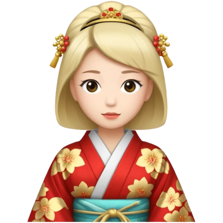 Japanese Princess with in ceremonial robe kimono emoji