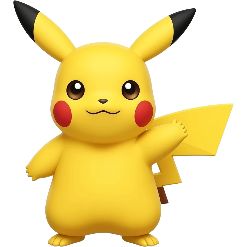 Pikachu with yellow car emoji