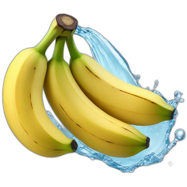 Banane avec de l’eau emoji