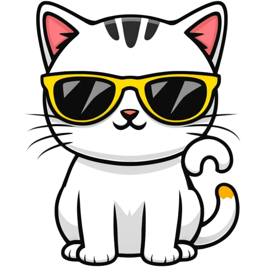 Cat with sunglasses emoji