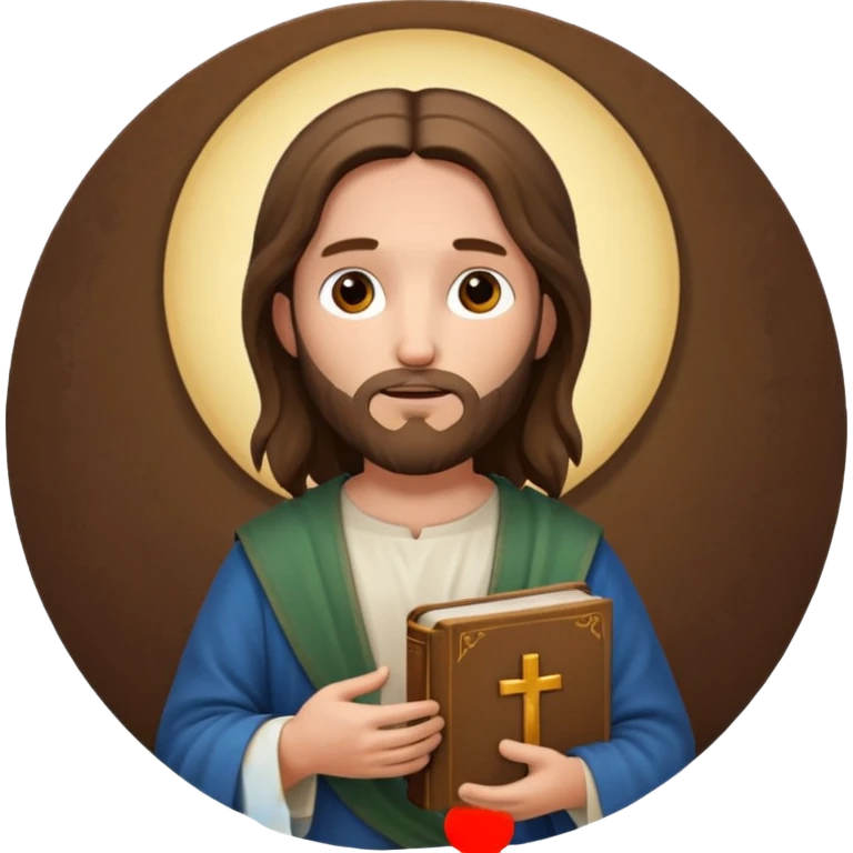 Jesus with bible circle avatar emoji