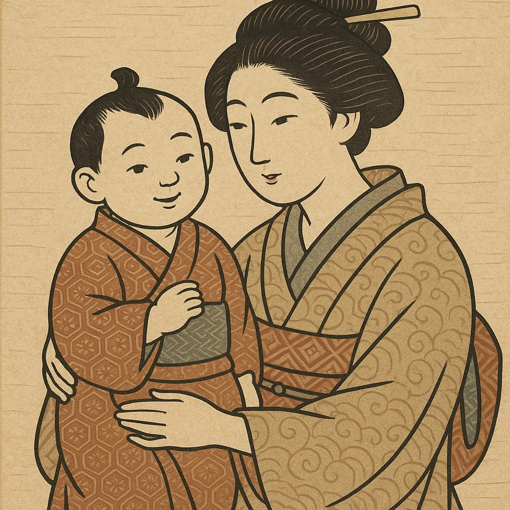 mother and child posing emoji