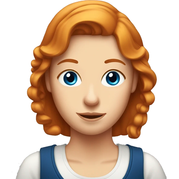ginger hair and blue eyes woman with a beer on the hand emoji