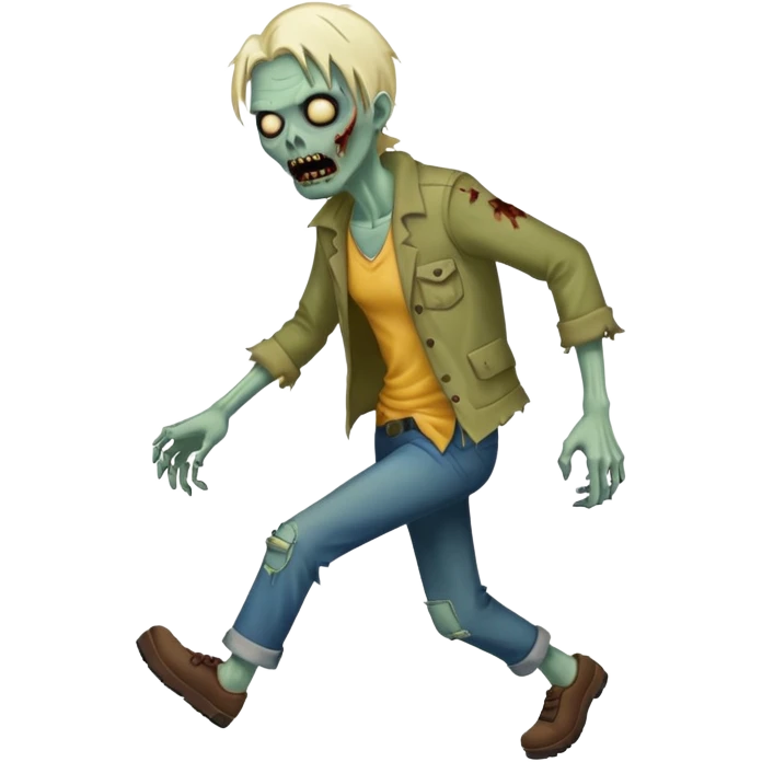 zombie chasing emoji
