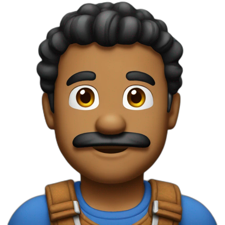 Mario black emoji