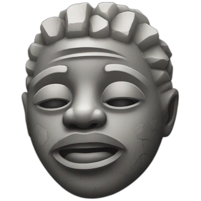 style of African stone sculpture emoji