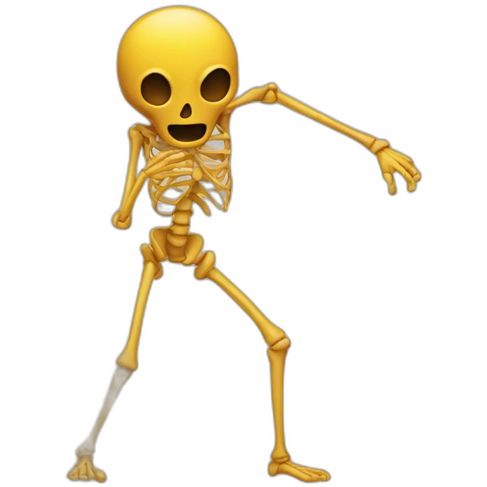 Squelette dab emoji