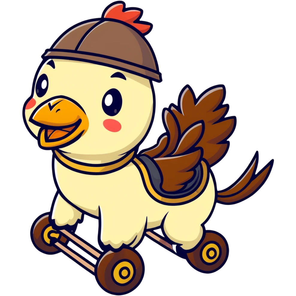 Chicken jockey emoji
