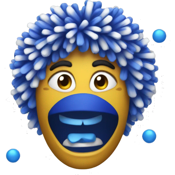 Cheerlaeder with poms emoji