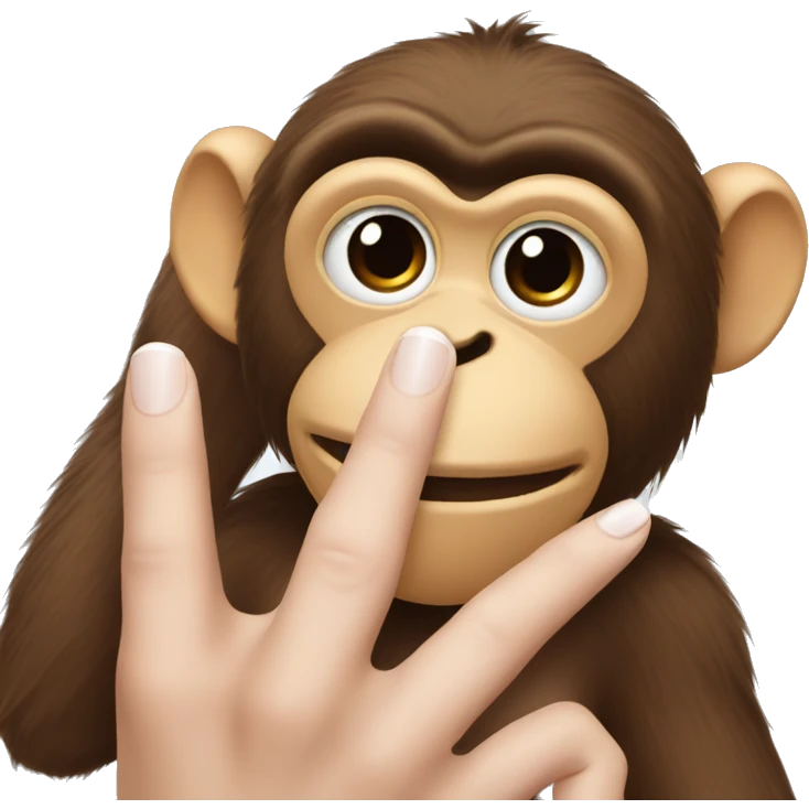 monkey face with manicure emoji