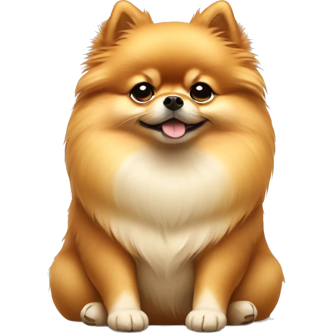 Pomeranian in meditation pose emoji