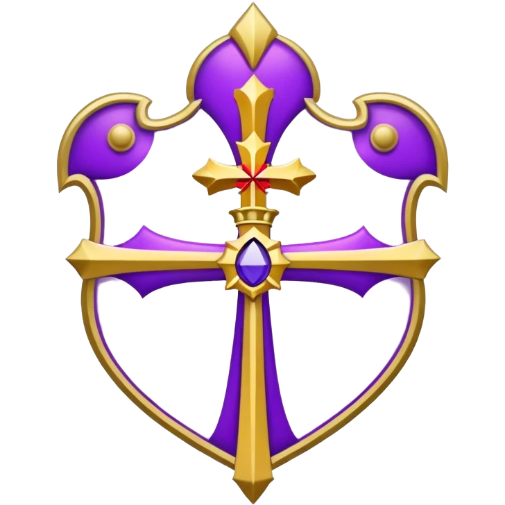 Archibishop's emblem with a touch of purple emoji