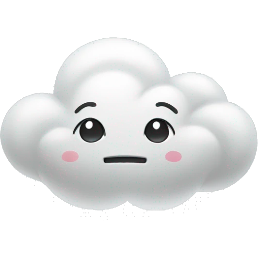 Cloud with a happy face  emoji