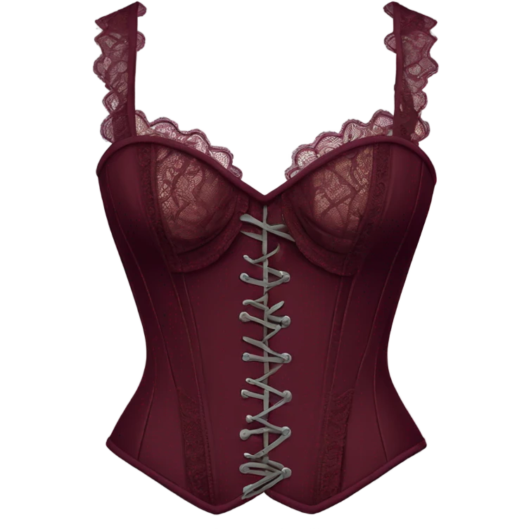 burgundy lace corset emoji