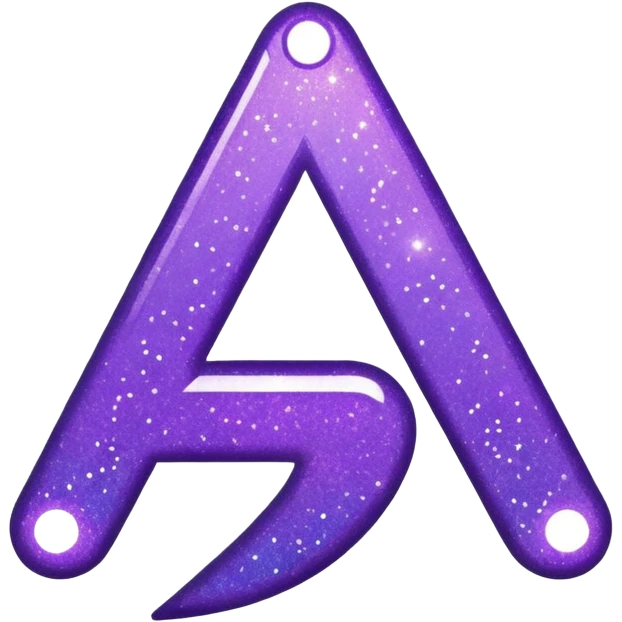 Purple Glitter Symbol of Manager emoji