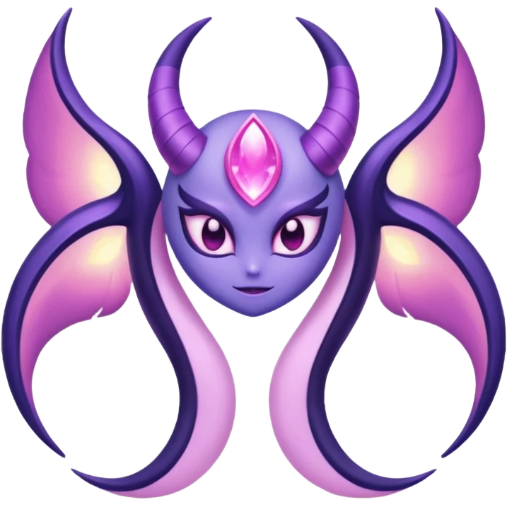 Pokemon legendary purple and pink lunala emoji
