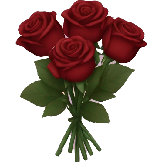 Bouquet of dark red roses emoji