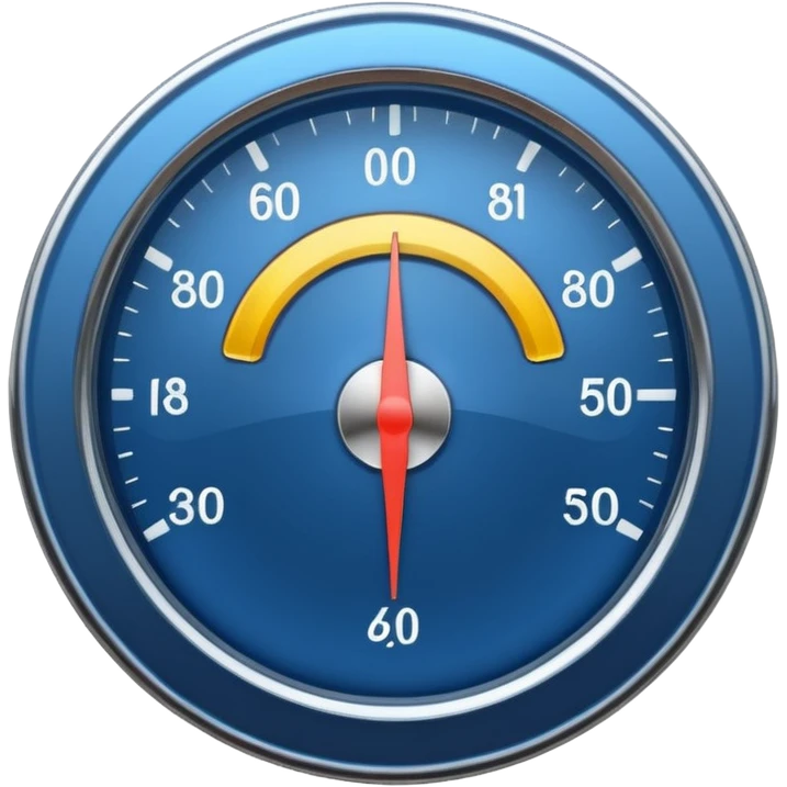 depth meter gauge, deep blue color, subtle glow, no numbers, simple and clear design emoji