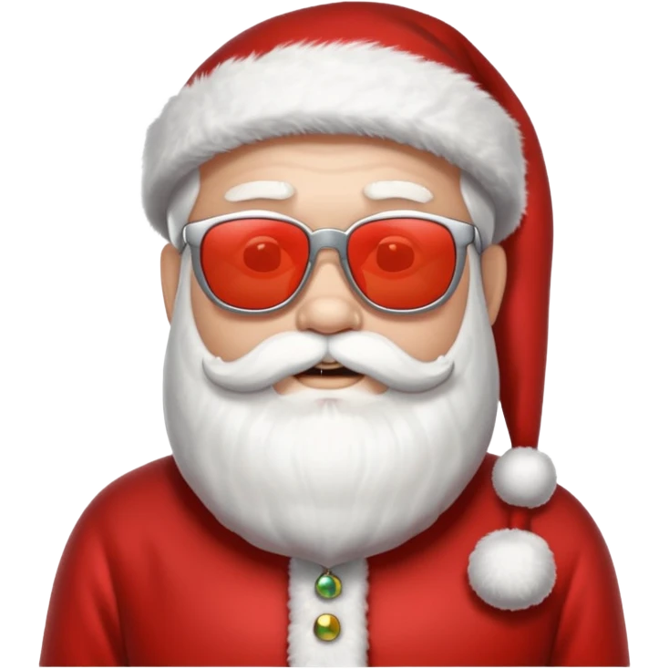 SAnta with square sunglasses emoji