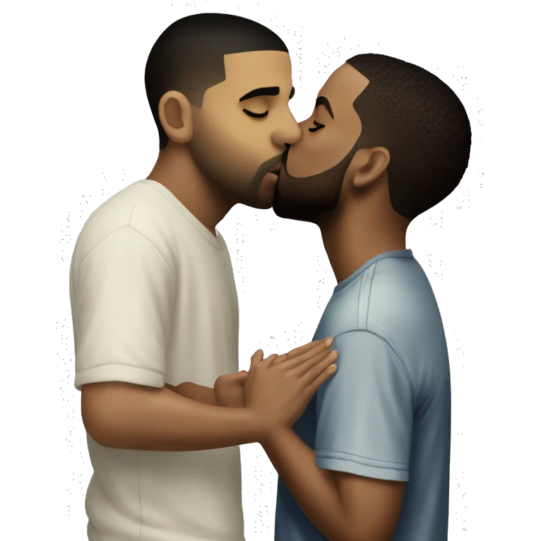 Kendrick Lamar giving a kiss to drake  emoji