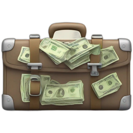 carrying case with cash emoji