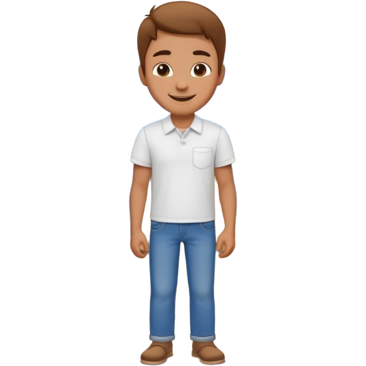 grown  2D line-drawn character + small shop emoji