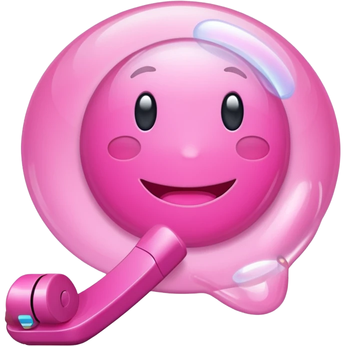 pink phone call caller id bubble emoji