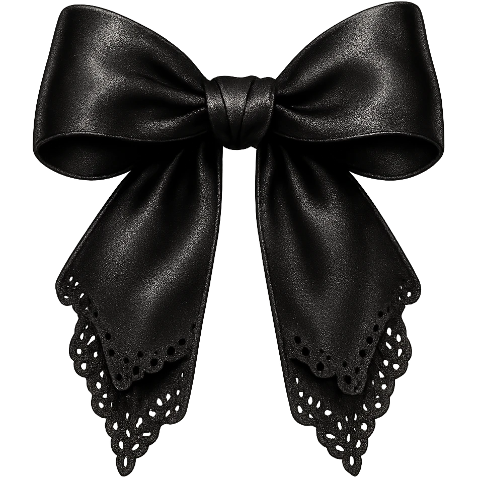 Goth bow, remove background emoji