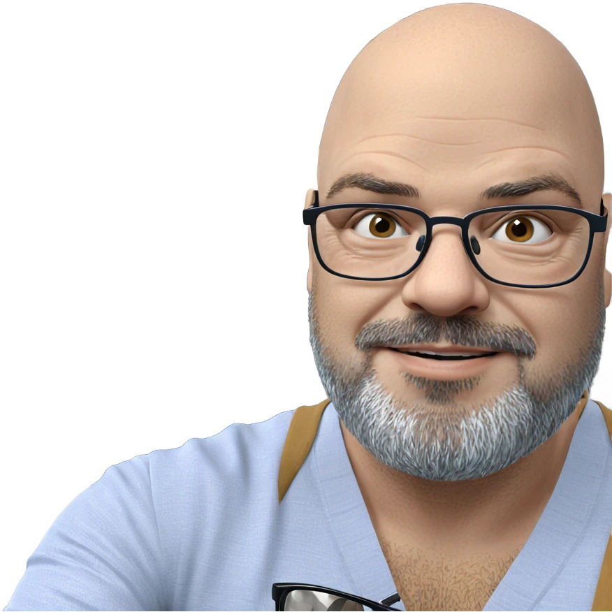 man with glasses by water emoji