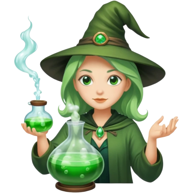 green witch cooking potion emoji