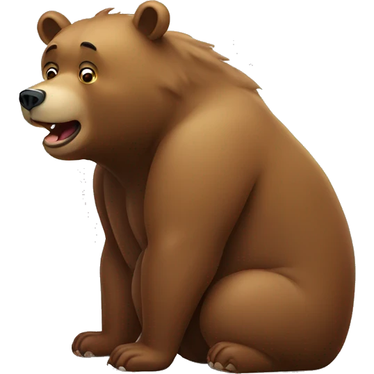 Bear farting emoji