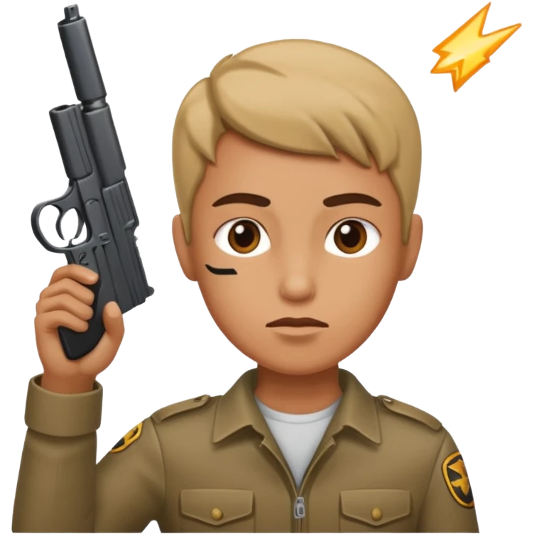 Gun pointed at head suicide kill emoji
