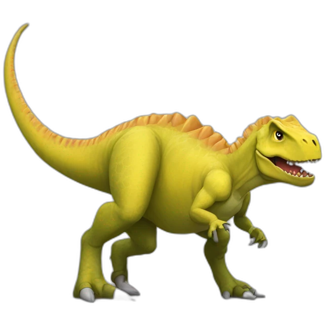 A dinosaur playing spikeball emoji