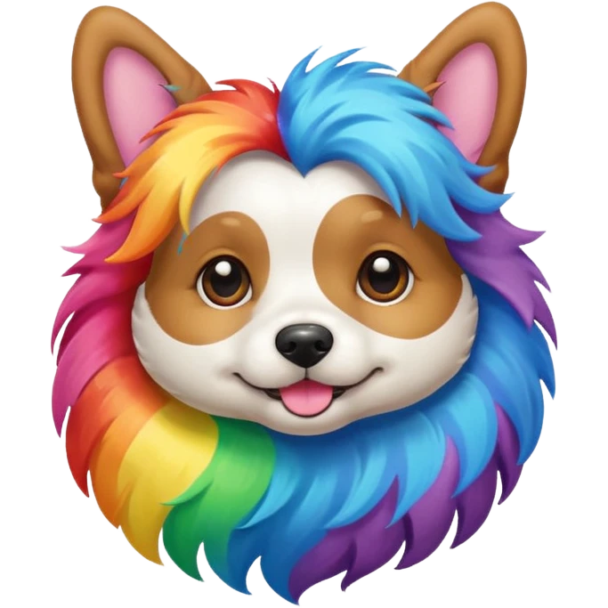 Rainbow dog emoji