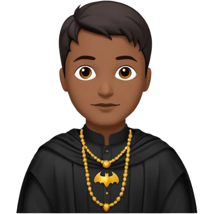 Batman wearing kurta shalwar black ND shawl  emoji