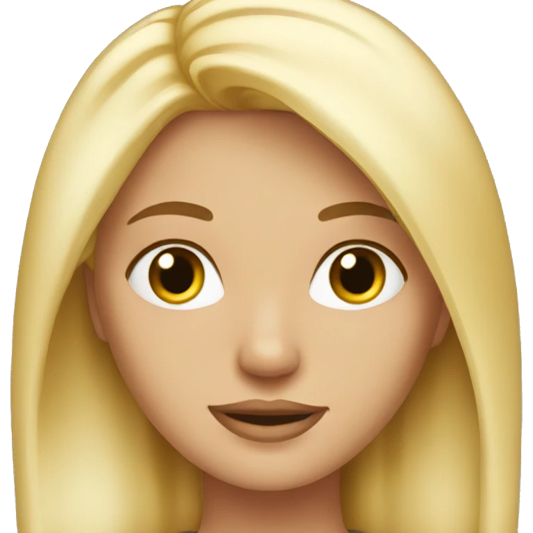 Beautiful blonde girl  emoji