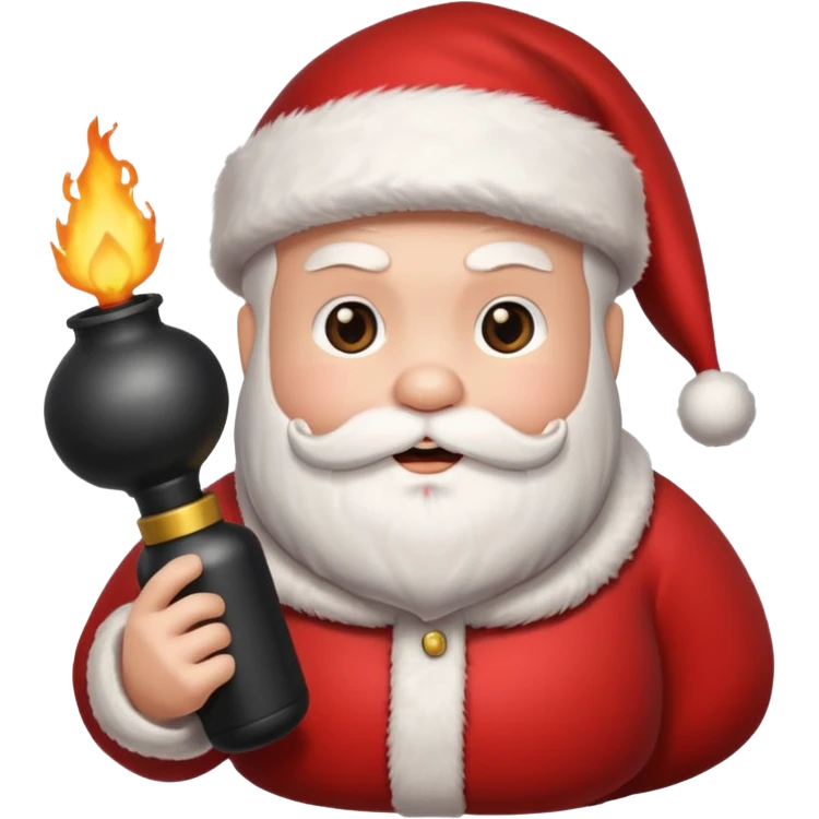 Santa holding a bomb emoji